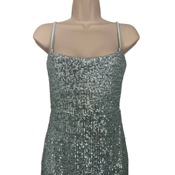 NWT Nookie Lovers Nothing Maxi Sequin Gown Mint M - Picture 6 of 16